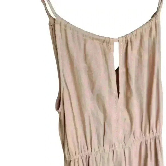 NWOT Rachel Zoe Linen Blend Muted Mauve Tiered Maxi Dress - Picture 3 of 9